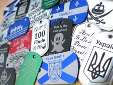 Three 3 Random Geocaching Trackable Dog Tags Unactivated 