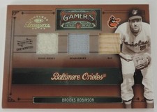 1 OF 1 2005 TIMELESS TREASURES BROOKS ROBINSON JERSEYS & BAT #ED 1/1 ORIOLES