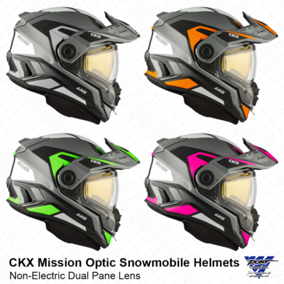 CKX Mission AMS Optic Snowmobile Helmet Dual Pane Shield MD LG XL