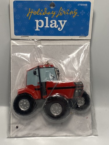 Lowe's Tractor Ornaments Hanging Holiday living play model # W0302 Red