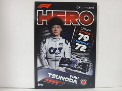 Yuki Tsunoda HERO #61 Topps F1 Turbo Attax 2022 Formula 1 | eBay