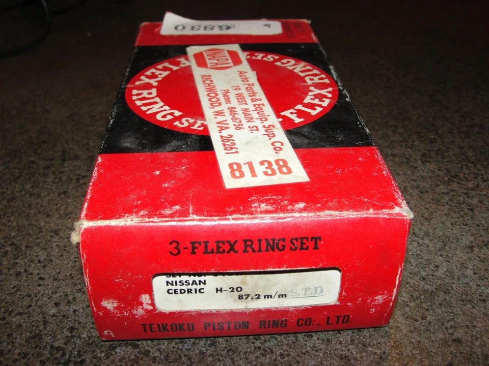 Anéis de pistão OEM Teikoku#34017, Datsun#12033-14601std 64-70 H20/R16 SPL311 1595cc - Imagem 2 de 4