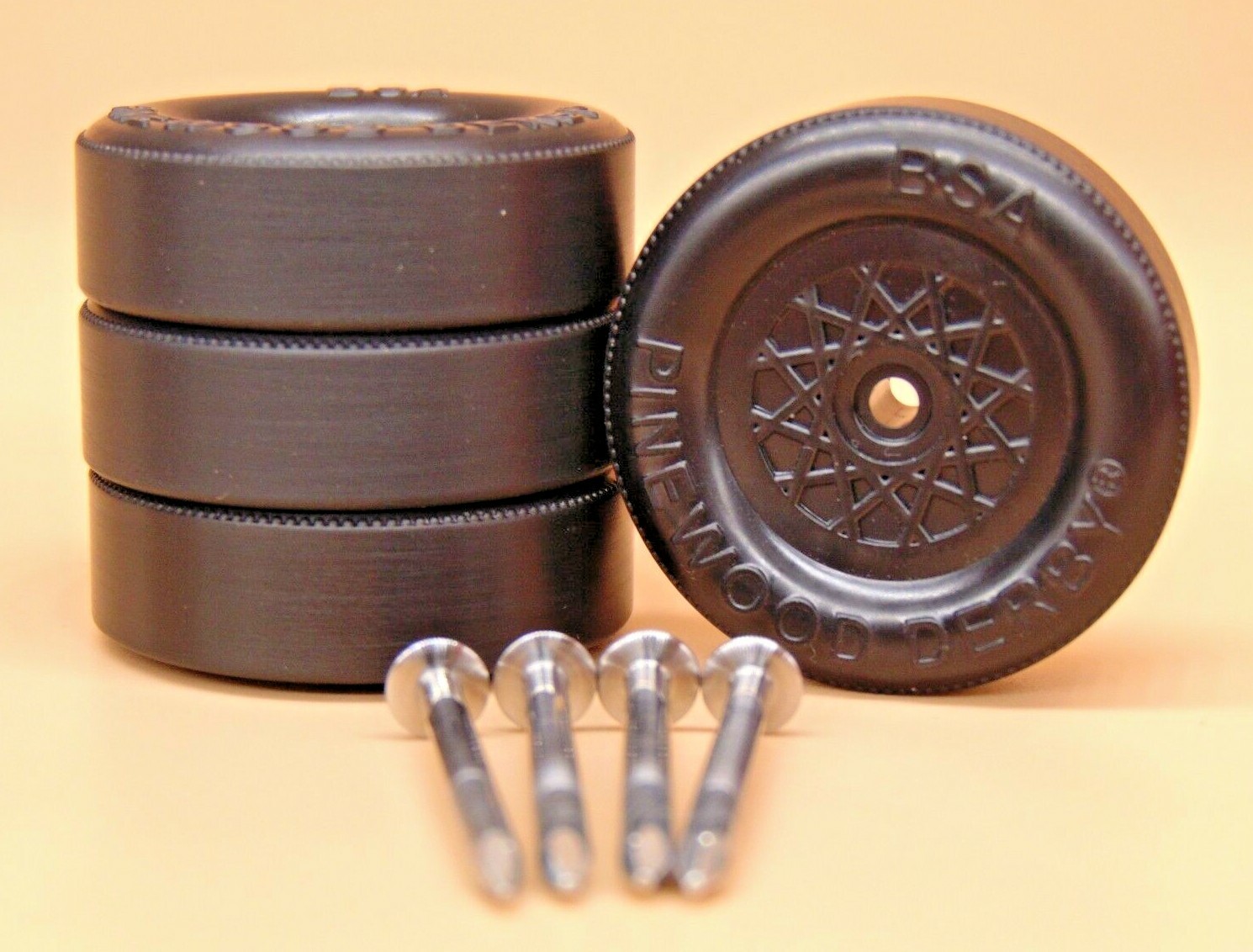 Pinewood Derby Speed Wheels & Polished Axles Superior Bore Prep RACE