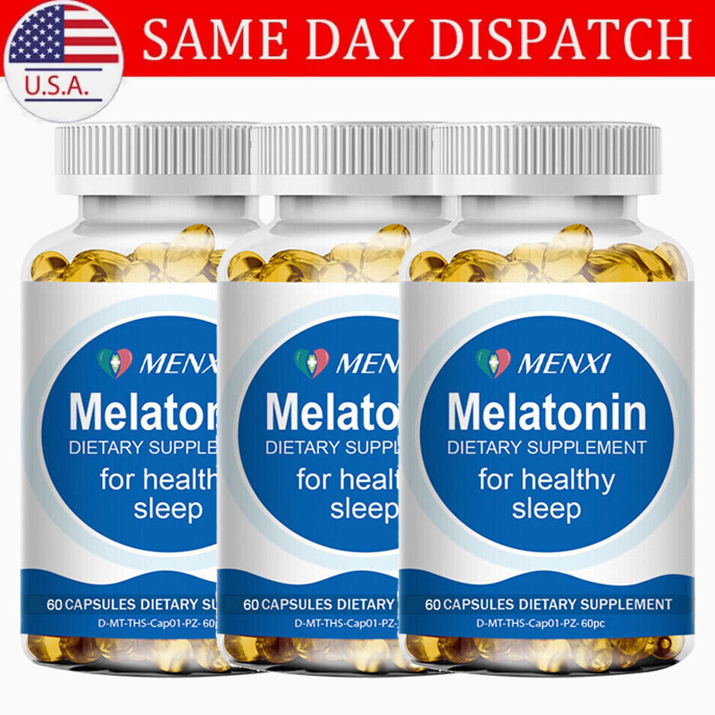 5mg Melatonin Capsules Sleep Health Improve Sleeping Relieve Stress 3 x 60Caps