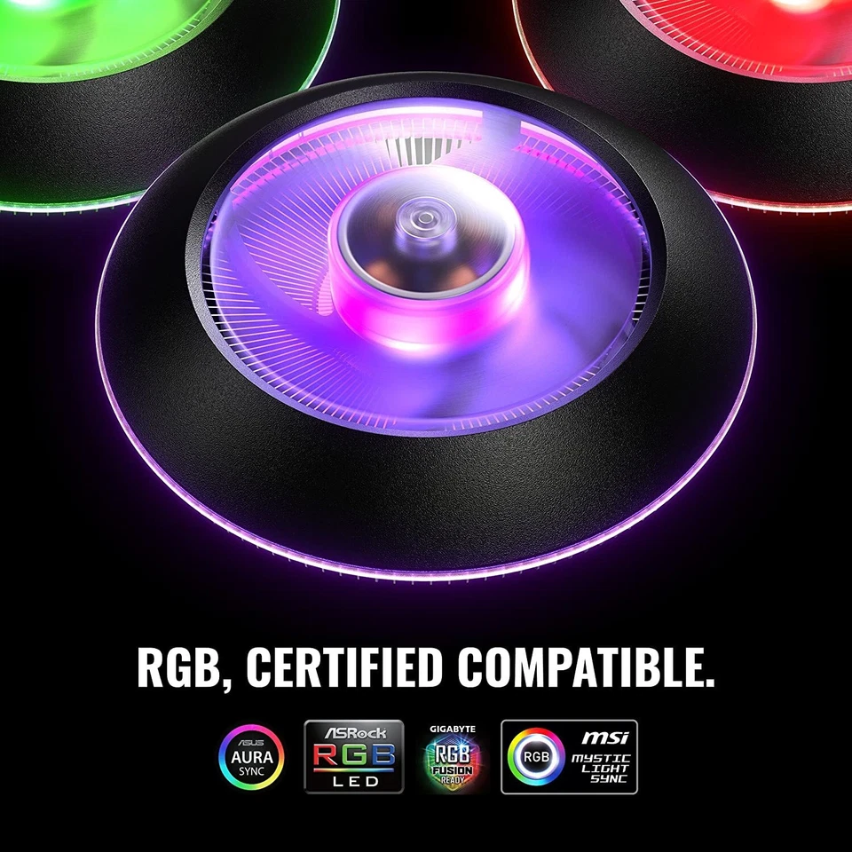 Cooler Master MasterAir G100M RGB Low-Profile CPU Air Cooler, 39.4 mm Ultra-Low - Image 2 of 4