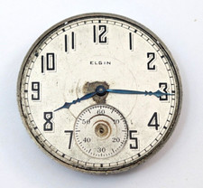 1923 ELGIN 25842147 Gr 303 7j Art Deco 12s Pocket Watch Movement PARTS or REPAIR