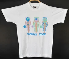 Vintage Screen Stars Best Tanning Zone T Shirt Large Made in USA Single Stitch