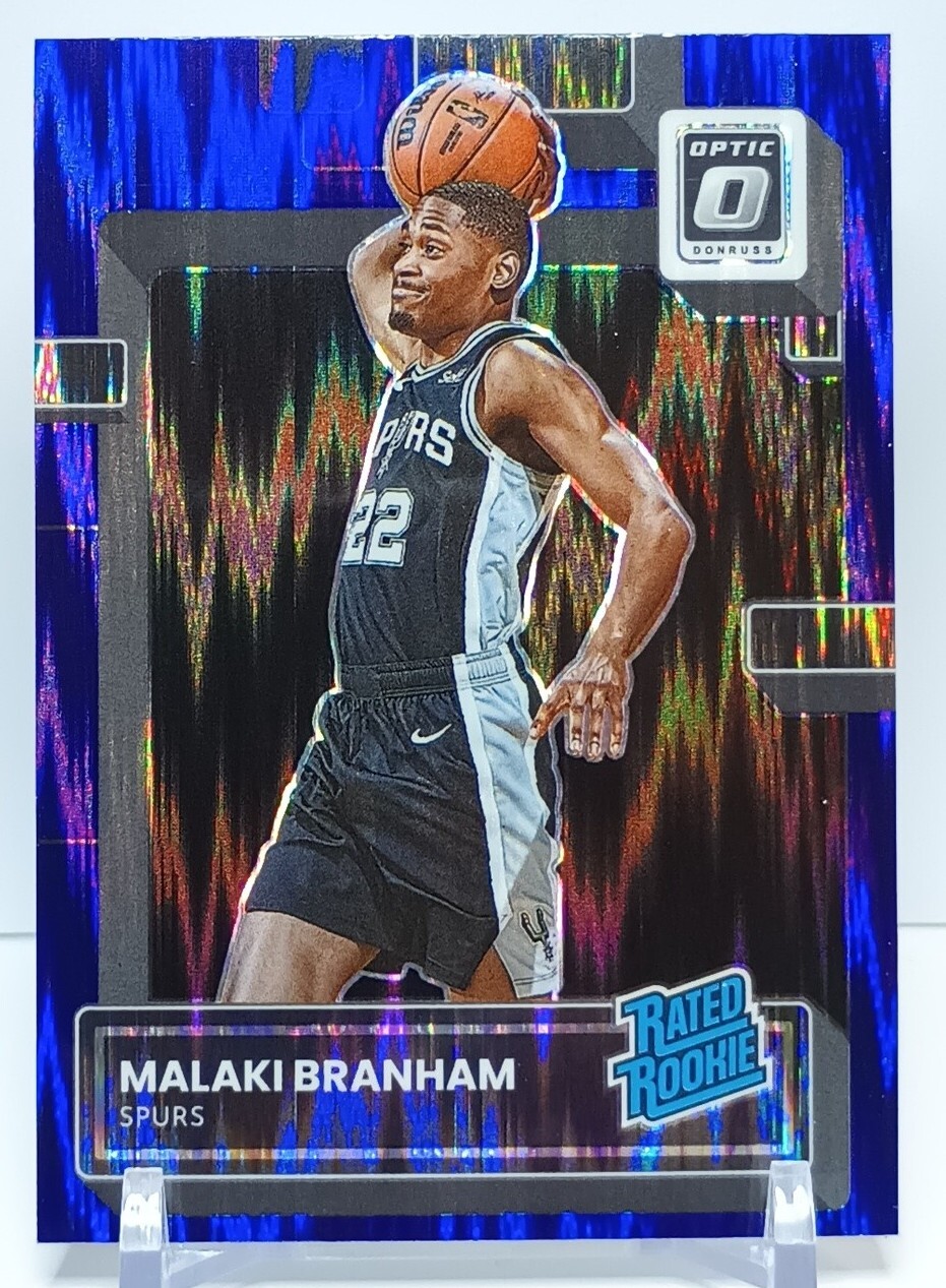 2022-23 Panini Optic #222 Malaki Branham Purple Shock Prizm Rated Rookie(Desc)
