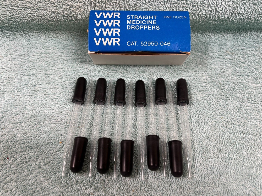VWR Straight Medicine Droppers #52950-046 (Lot of 11) Brand New