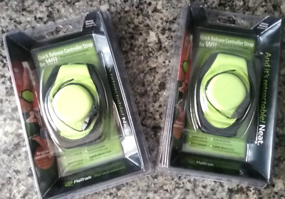 (2) ReTrak Quick Release Controller Straps Retractable for Nintendo Wii NEW