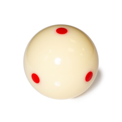 OKKO Billiard Pool Cue Ball   Regulation Size 2-1/4    57.2 mm - with 6 Red Dots