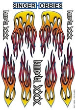 XXX MAIN RACING XXXS009 RC VEHICLE Pro Flames Sticker Sheet HH
