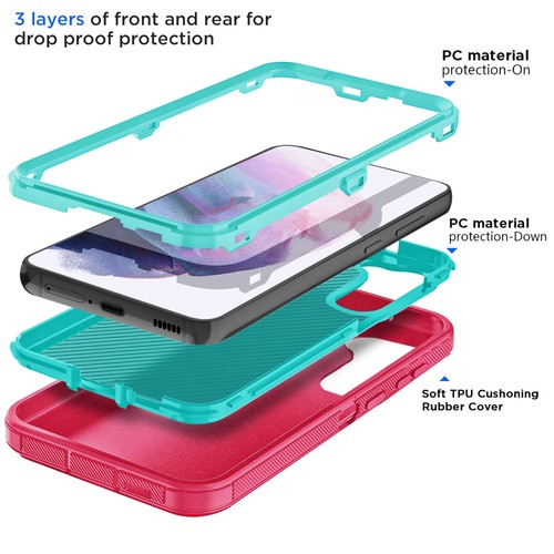 Funda de teléfono con cubierta resistente/vidrio templado para Samsung Galaxy S21 FE/Plus/Ultra 5G - Imagen 33 de 54