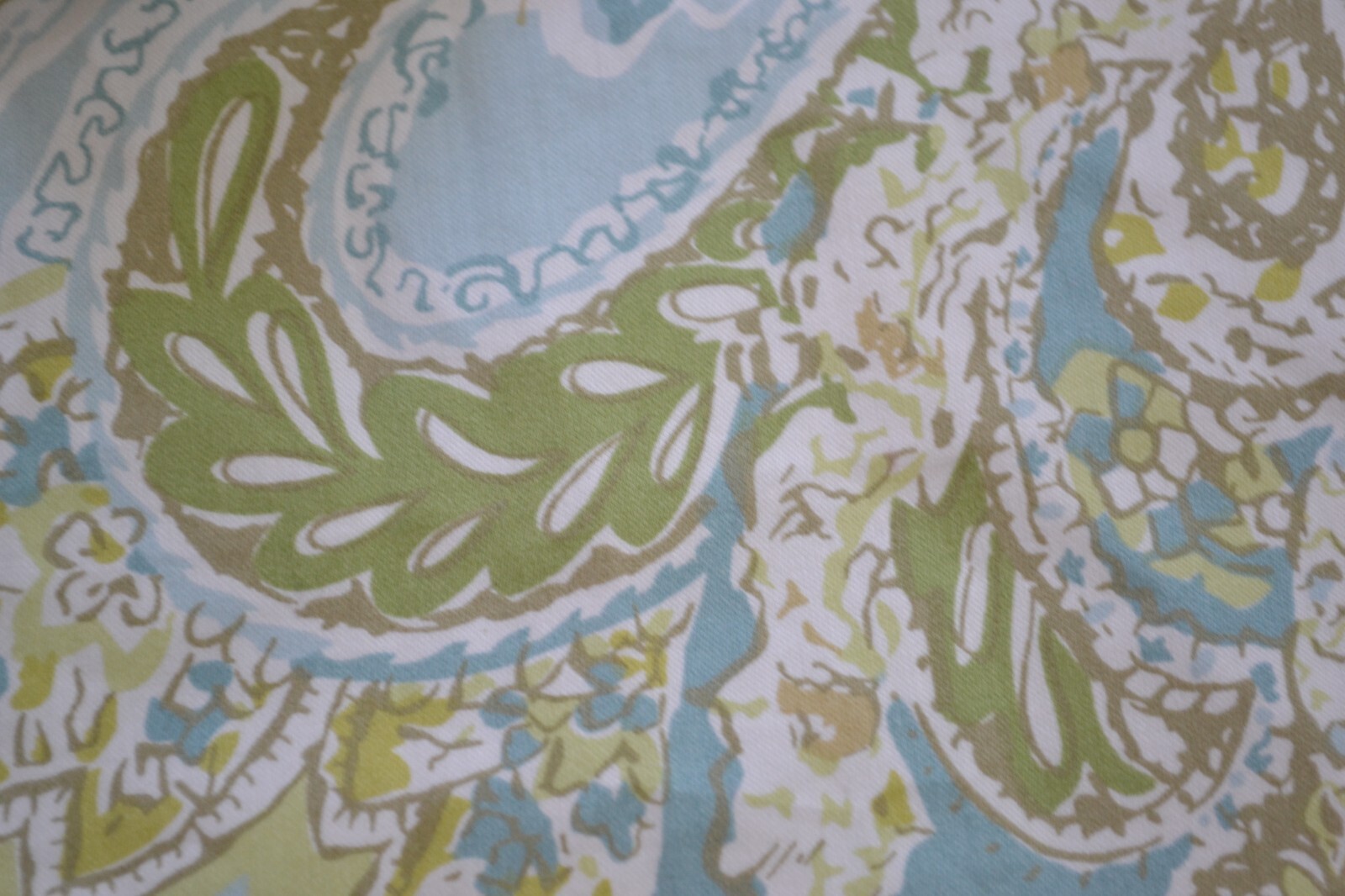 Pottery Barn Caesarea Paisley Blue Green EURO 100 Cotton Pillow Sham