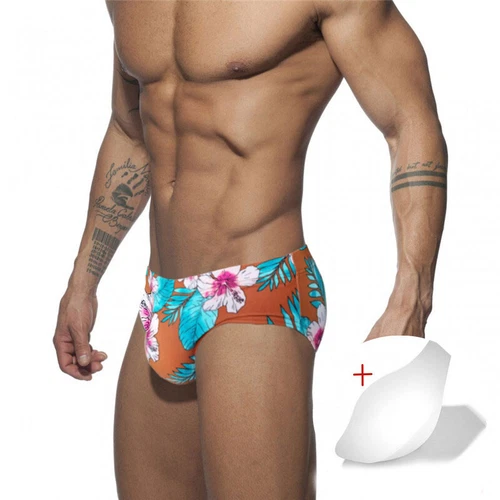 Gepolsterte Herren-Badehose Mit Hebetasche Und Schnell Trocknender Push-Up - Bild 12 von 30