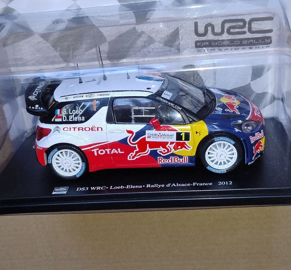 Citroën DS3 WRC Rallye Alsace 2012 Loeb 1/24 Modellino Auto Rally Die-Cast Nuovo - Immagine 2 di 4