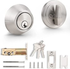 Round Single Cylinder Deadbolt Security Door Lock With Key Safe Lock Door Knobs