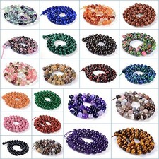4/6/8/10/12mm Round Ball Loose Gemstone DIY Jewelry Making Beads Strand 15