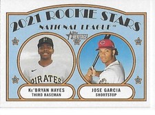 2021 Heritage Baseball RC Ke'Bryan Hayes Pirates/Jose Garcia Reds