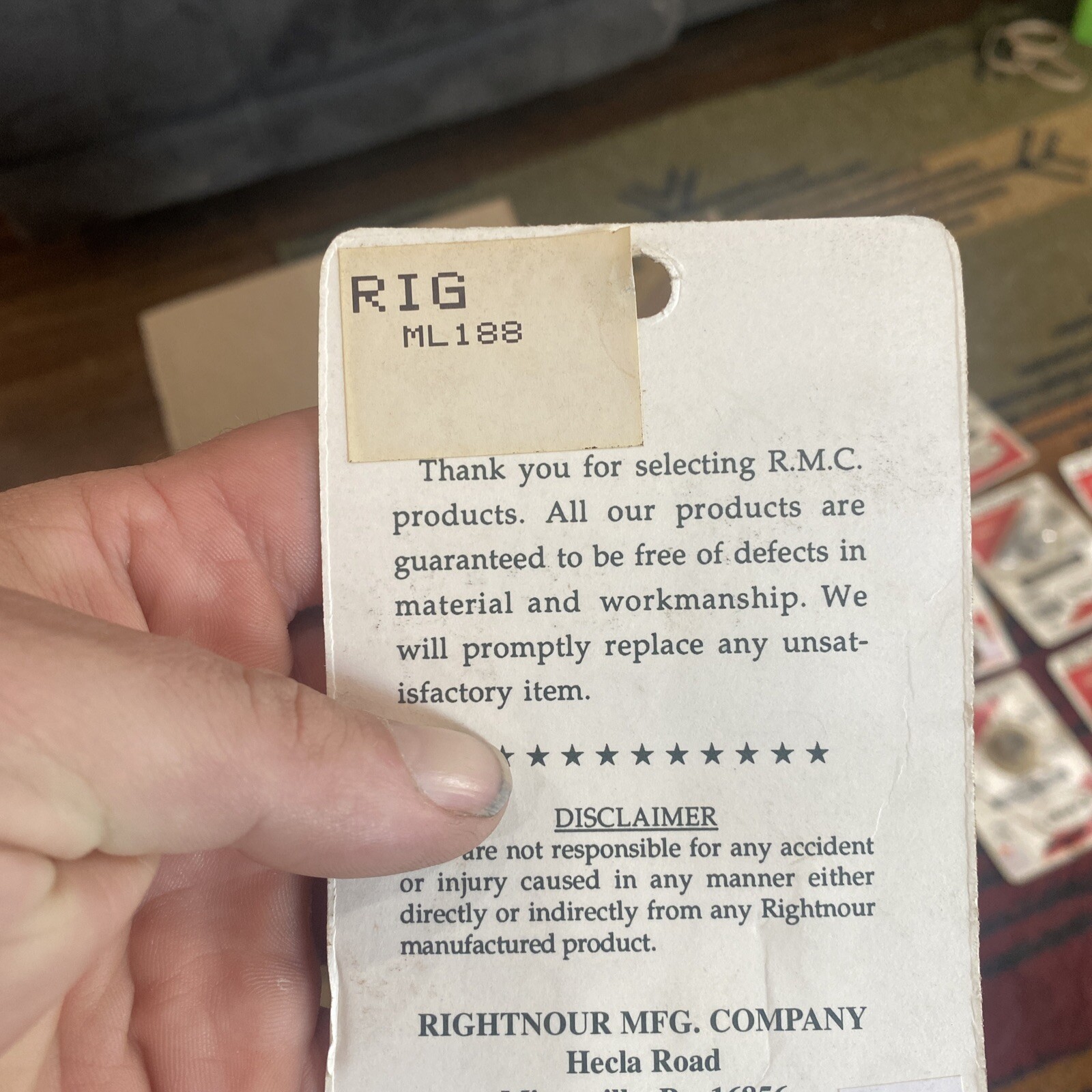 Rmc Touch Hole Liner Replacement Parts RMC Touch Hole Liner