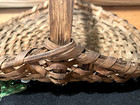 FARMHOUSE Antique Oak Primitive Fixed Handle Flower Gathering Basket Amish 1930s — photo 6