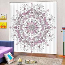 edges of flowers have unique element Printing 3D Blockout Curtains Fabric Window