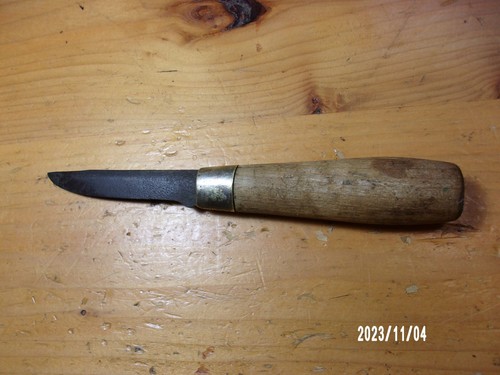ORIGINAL VTG HEAVY DUTY PUUKKO SLOYD KNIFE SCANDINAVIAN WORK BONING WOOD CARVING - Picture 2 of 11
