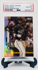 2020 Topps Chrome Sepia Refractor JUAN SOTO Baseball Card PSA 10 Gem Mint
