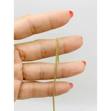 10k Gold necklace toddler or baby 14" - 20" - Miami Cuban link Cadena en oro