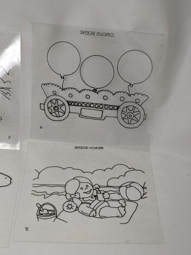 Ohio Art Worlds Longest Drawing Machine Replacement Paper Pens 10 Plastic Scenes - Picture 8 of 13