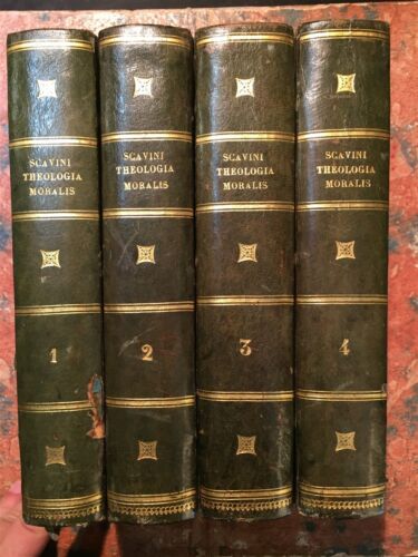 Pietro Scavini: Theologia Moralis, 4 Volumi, Mediolani, 1865 TEOLOGIA RELIGIONE