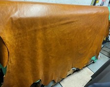 Italian Full Whole Leather Cow Hide Colour Caramel Aniline