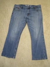 Wrangler Jeans Men 38x30 Blue Retro Slim Bootcut Western Pants Light Wash Denim