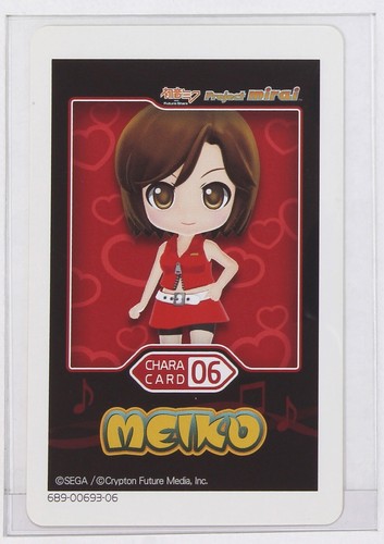 Hatsune Miku e Future Star Project Mirai AR Chara Card n.6 Meiko Sega Japan - Foto 1 di 4