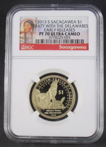 2013 S Sacagawea $1 Treaty With The Delawares NGC PF70 U C Early Releases
