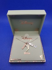 Disney Tinker Bell "Believe" Charm Necklace Original Box LA Rocks Fairy Icon