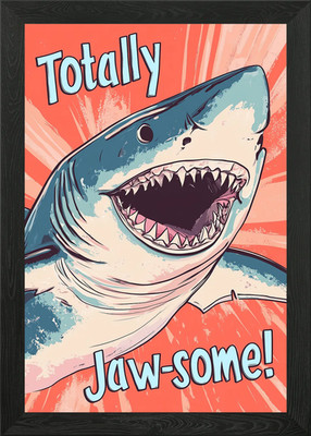Shark and Totally Jaw - einige gerahmte Wandbilder Poster Leinwanddruck Bild