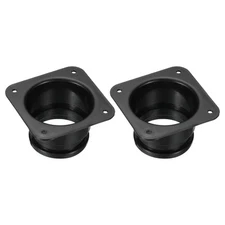 2pcs 4" Duct Connector Flange Dryer Vent Wall Plate Ducting Plate Black