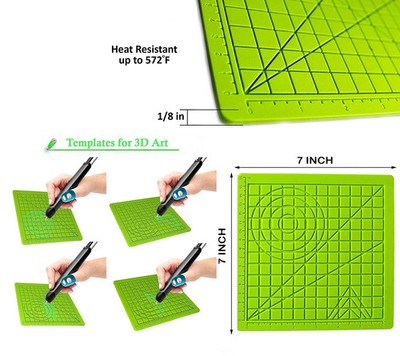 3D Pen Mat Design Mat Printing Pad Silicone with Finger Caps