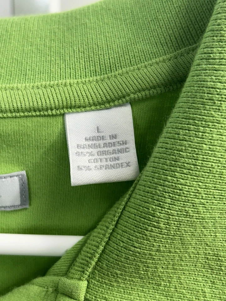 Camisa polo para mujer Lady Hathaway verde lima, talla grande. 3U Foto 4 de 4