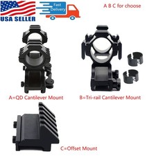 Tactical PEPR Style/QD 25.4/30mm Ring Cantilever Scope Mount/Offset 5 Slot Mount