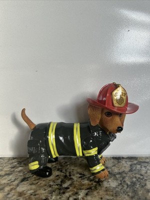 Hamilton Collection Daushund Firefighter Limited Edition Figurine