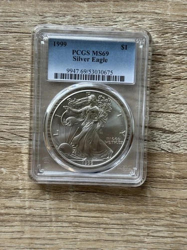 1999 American Silver Eagle ASE $1 PCGS MS69 MS-69 Coin