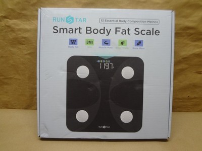 Scale for Body Weight & Fat Percentage, Smart Scale with Large Display, Black.