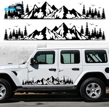 1 Pair Fir Mountain Forest Vinyl Decals for Car Body Door Sides Universal