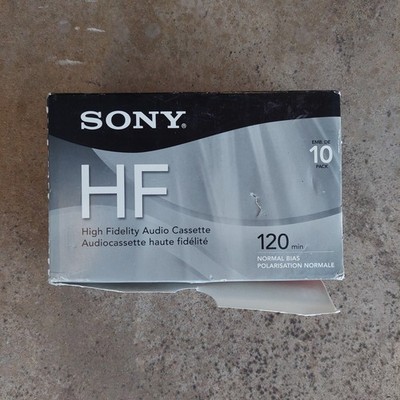 Sony HF-120 10 Pack New Box C-120HF 120 Min Blank Audio Cassette Tapes