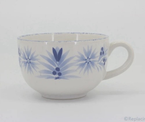 Marks & Spencer - Provence - Teacup Mug Cup Tea Cup White Blue - Perfect