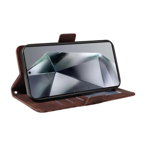Leder Hülle für Samsung S25 S24 S23 Ultra S22 Plus S21 Handy Wallet Schutz Case - Picture 82 of 85