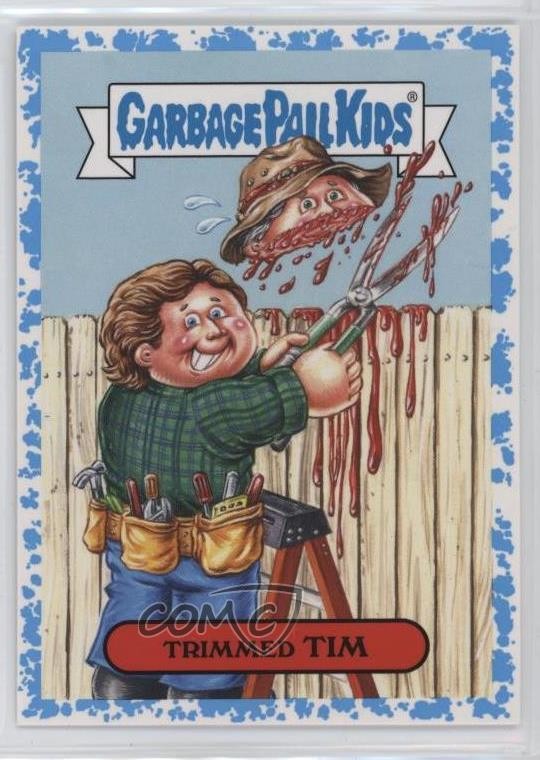 2019 Topps Garbage Pail Kids We Hate The '90s Spit Blue #4a Trimmed Tim front
