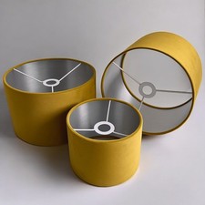 Velvet Lampshade for Ceiling Shade , Table,  Floor Lampshade With Silver Lining.